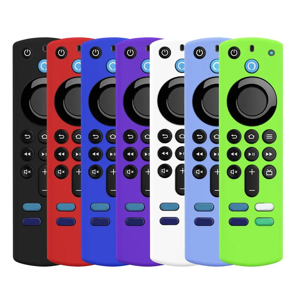 Case For Alexa Voice Remote 3rd Gen Anti Slip Shock Proof Silicone Cover For Alexa Voice Fire TV Stick 2021 Remote Control