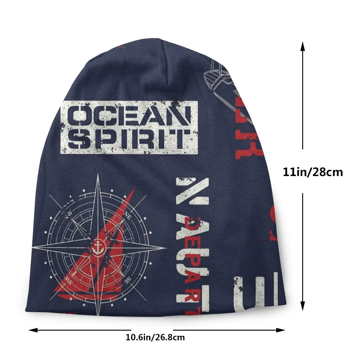 Nautical Style Marine Sailing Elements Vintage Classic Style Unisex Bonnet Winter Hip Hop Double Layer Thin Hats For Men Women