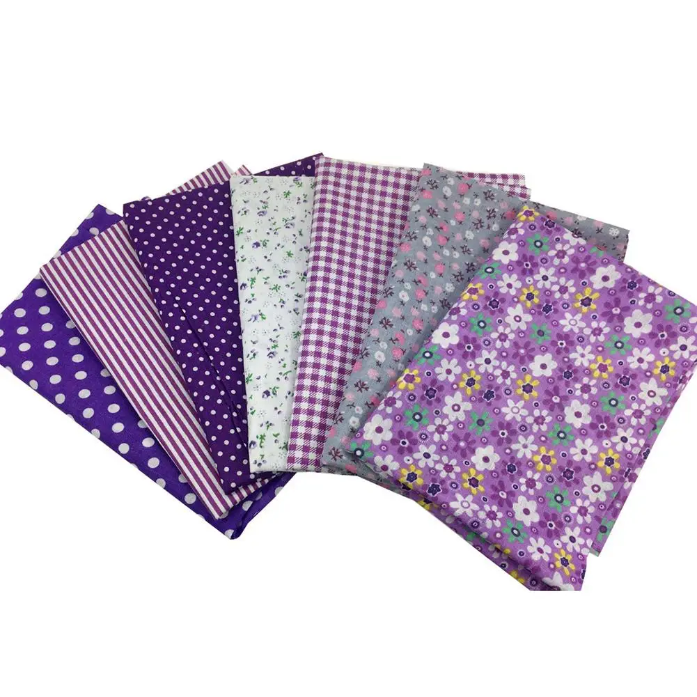 New 7pcs/lot Floral Series Twill Cotton Fabric,Patchwork Cloth,DIY Sewing Quilting Fat Quarters Material For Baby&Child