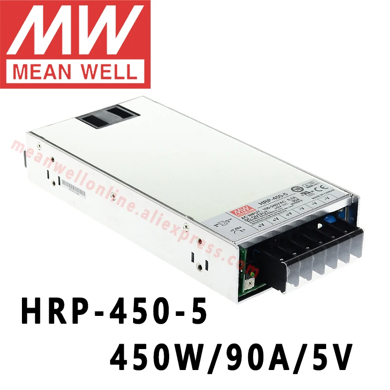 

Mean Well HRP-450-5 meanwell 5 V/90A/450 W DC одиночный выход с PFC переключатель функций питания интернет магазин