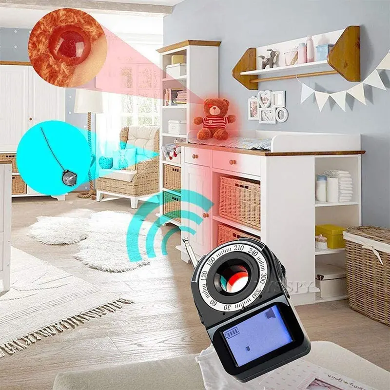 Cc-309 micro detector anti spy camera Hotel pinhole camera detector mobile phone signal eavesdropper