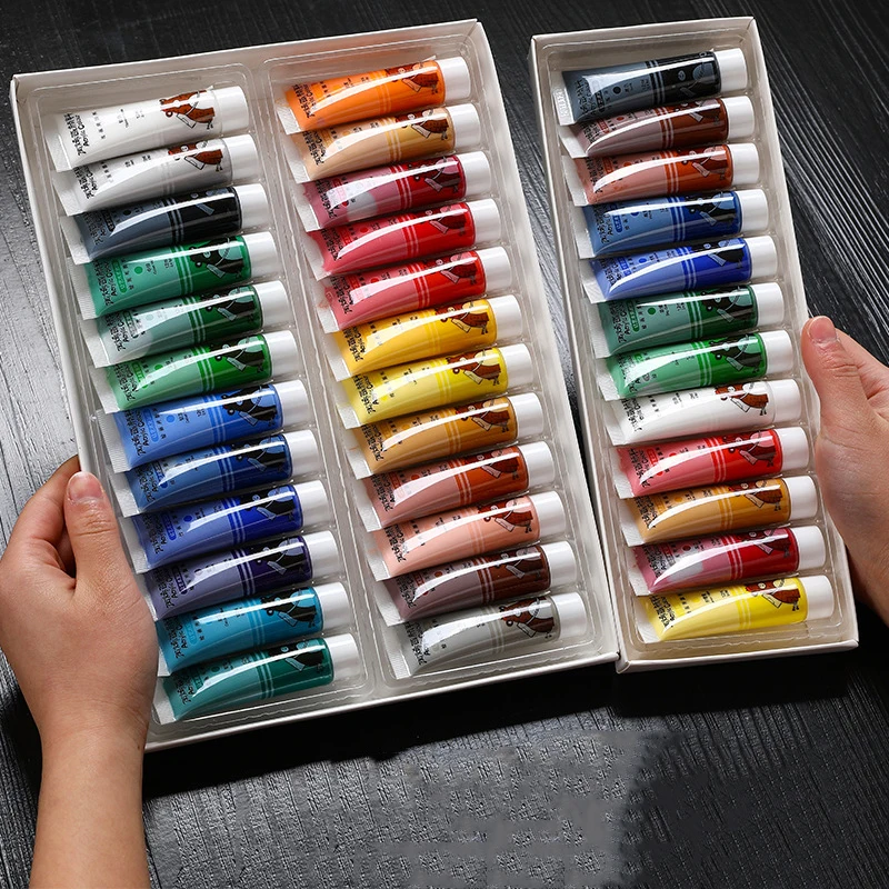 12/18/24/36 Kleuren Professionele Acryl Verf Set 12Ml Hand Geschilderde Muur Tekening Craft Schilderen Pigment Set art Supplies