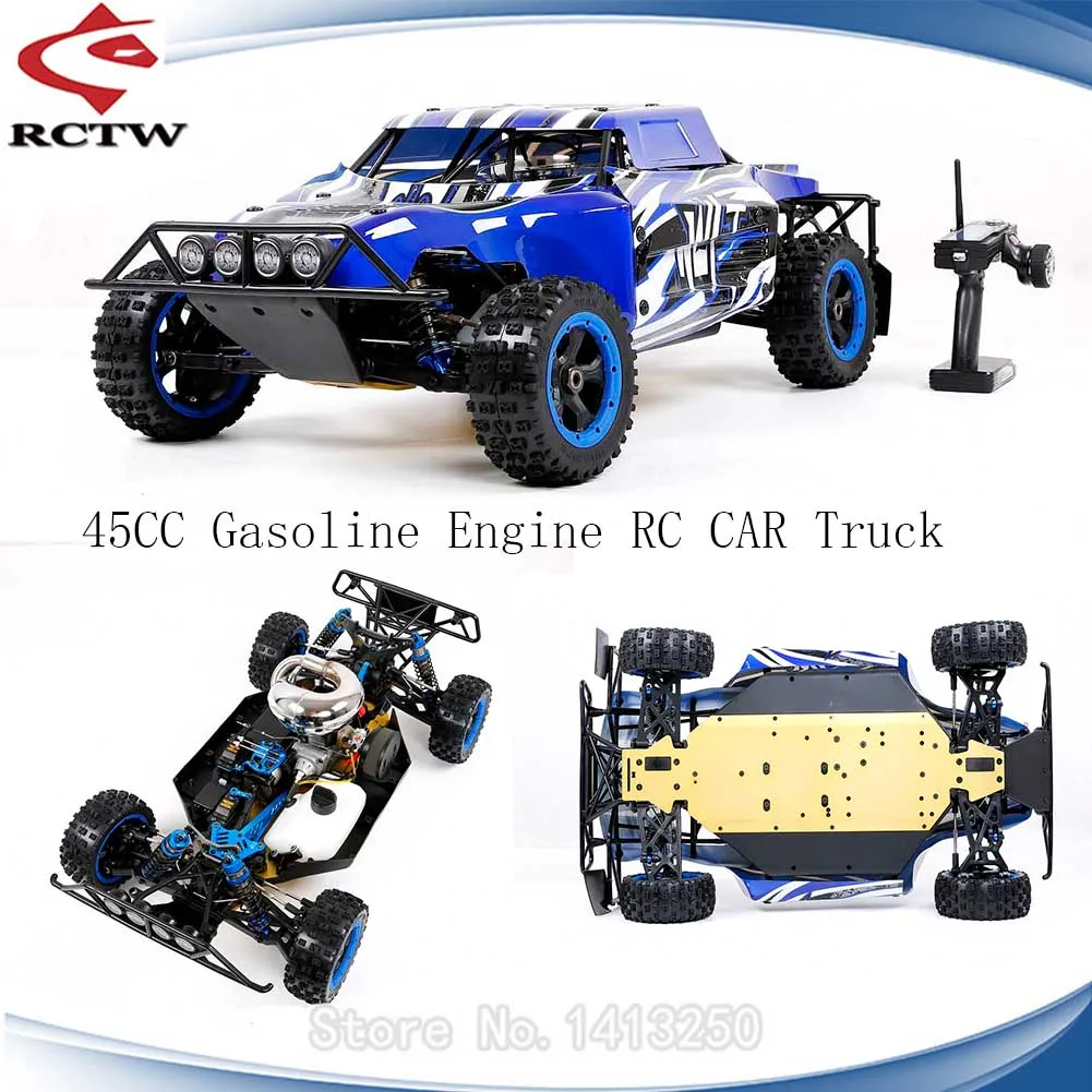 

450 45CC 2T Gasoline Engine Two 65KG Servo 4WD RC Truck for 1/5 Scale Rovan ROFUN WLT