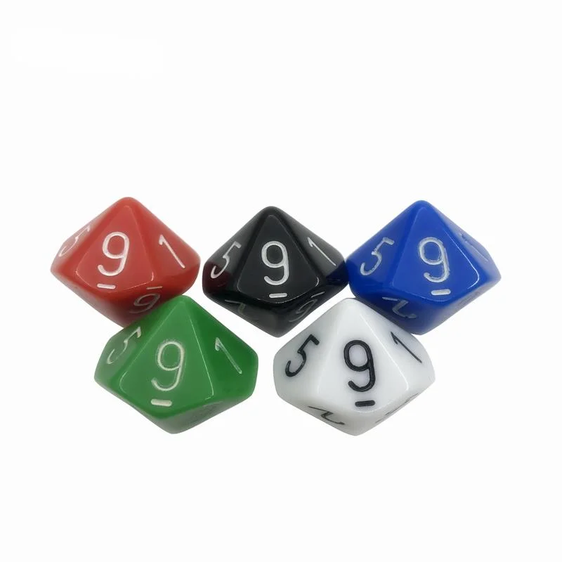 5Pcs/Lot Multicolor D10 Originality Dice Acrylic Rounded Corner Multi-faceted Dice Set Game Dice Entertainment Board Game