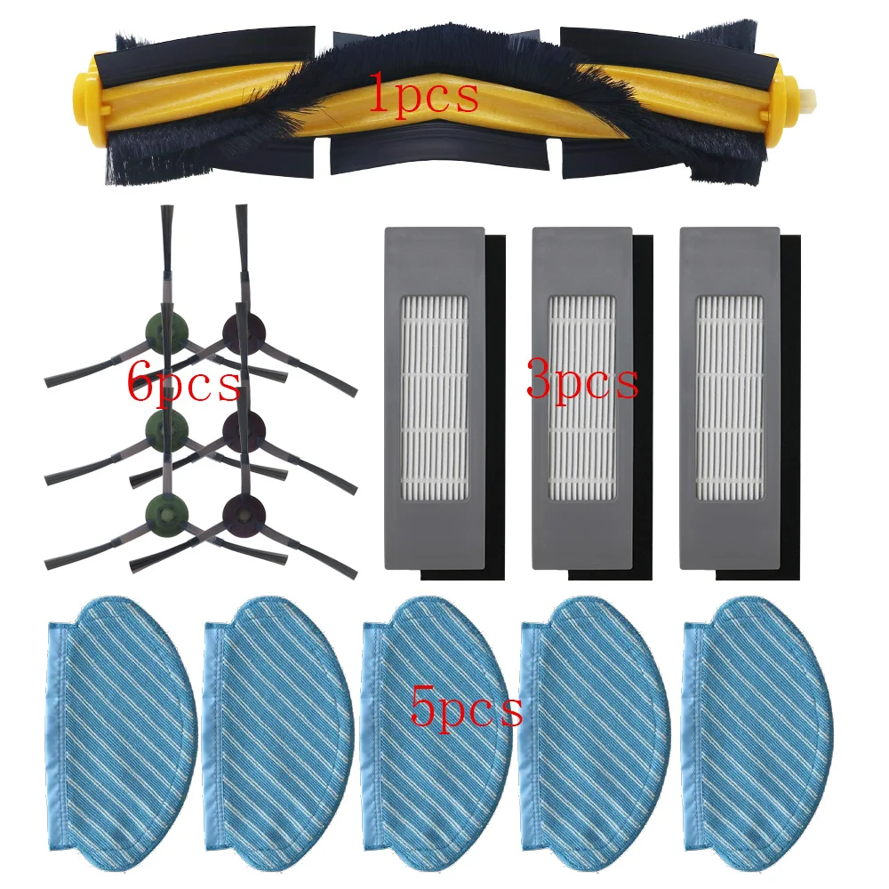 กรองแปรงด้านข้างMopผ้าชุดสําหรับEcovacs Deebot Ozmo 920 950 เครื่องดูดฝุ่นเปลี่ยนอุปกรณ์ตกแต่งบ้าน