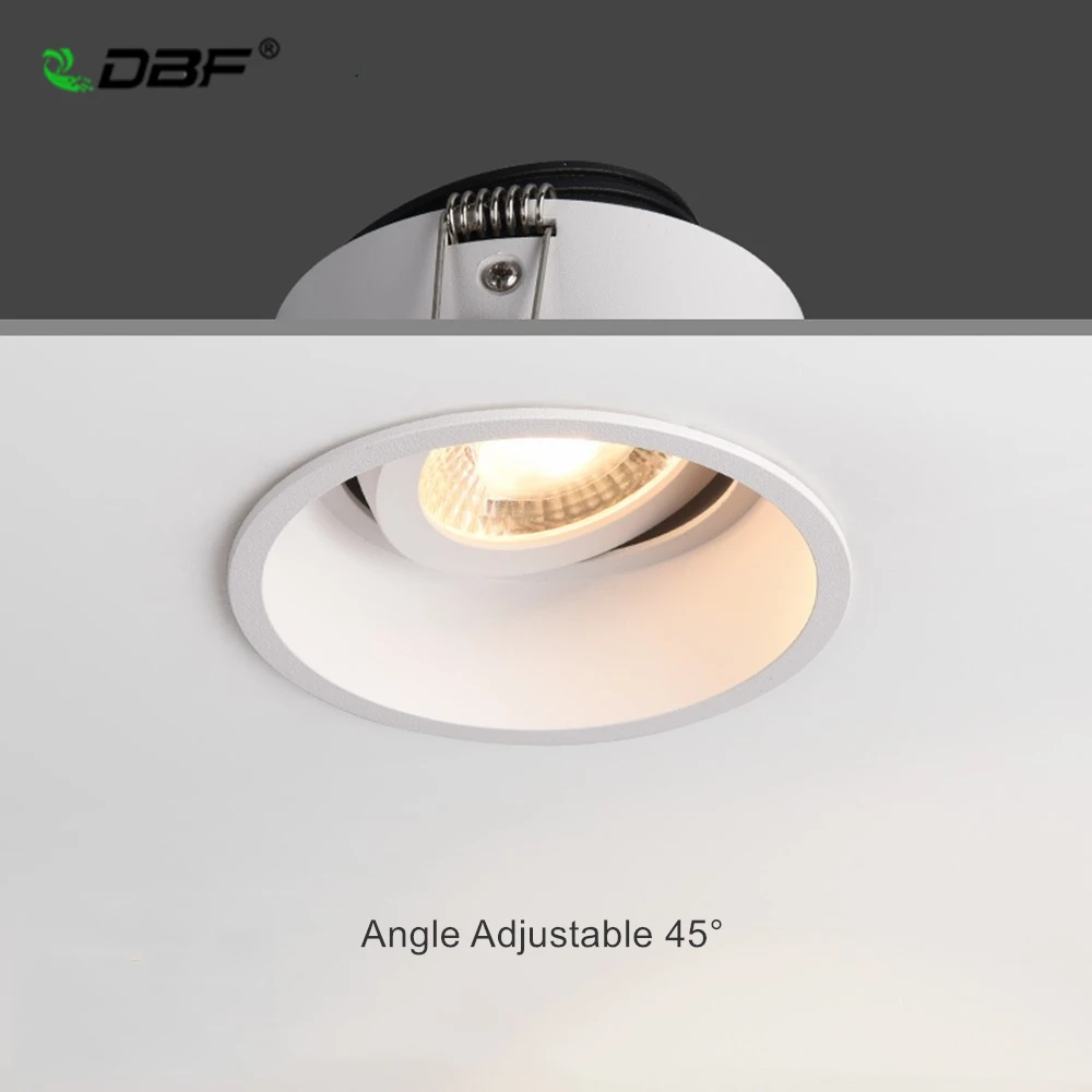 

[DBF]Angle Adjustable LED Downlights 5W 7W 12W 15W Dimmable Anti-Glare Ceiling Recessed Spot Lights Bedroom Living Room Corridor