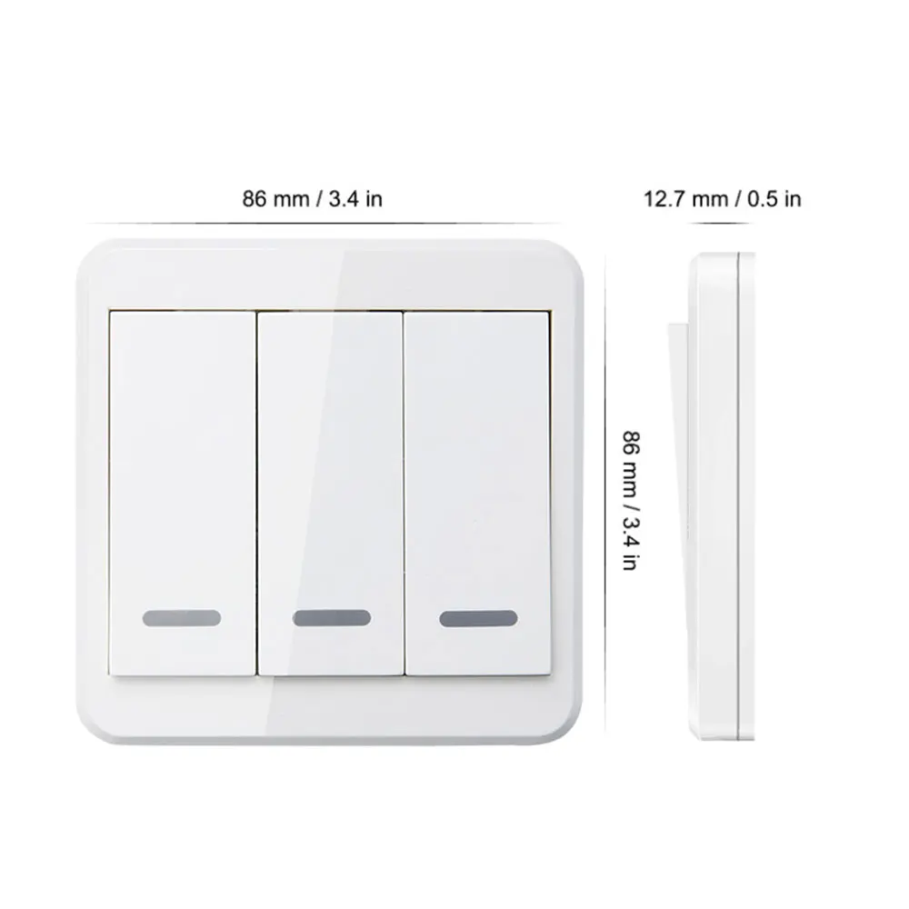 KTNNKG 433Mhz wireless Wall Switch rf 86 wall panel transmitter Safety Switch and AC 110V 220V relay interruptor for Light Lamp