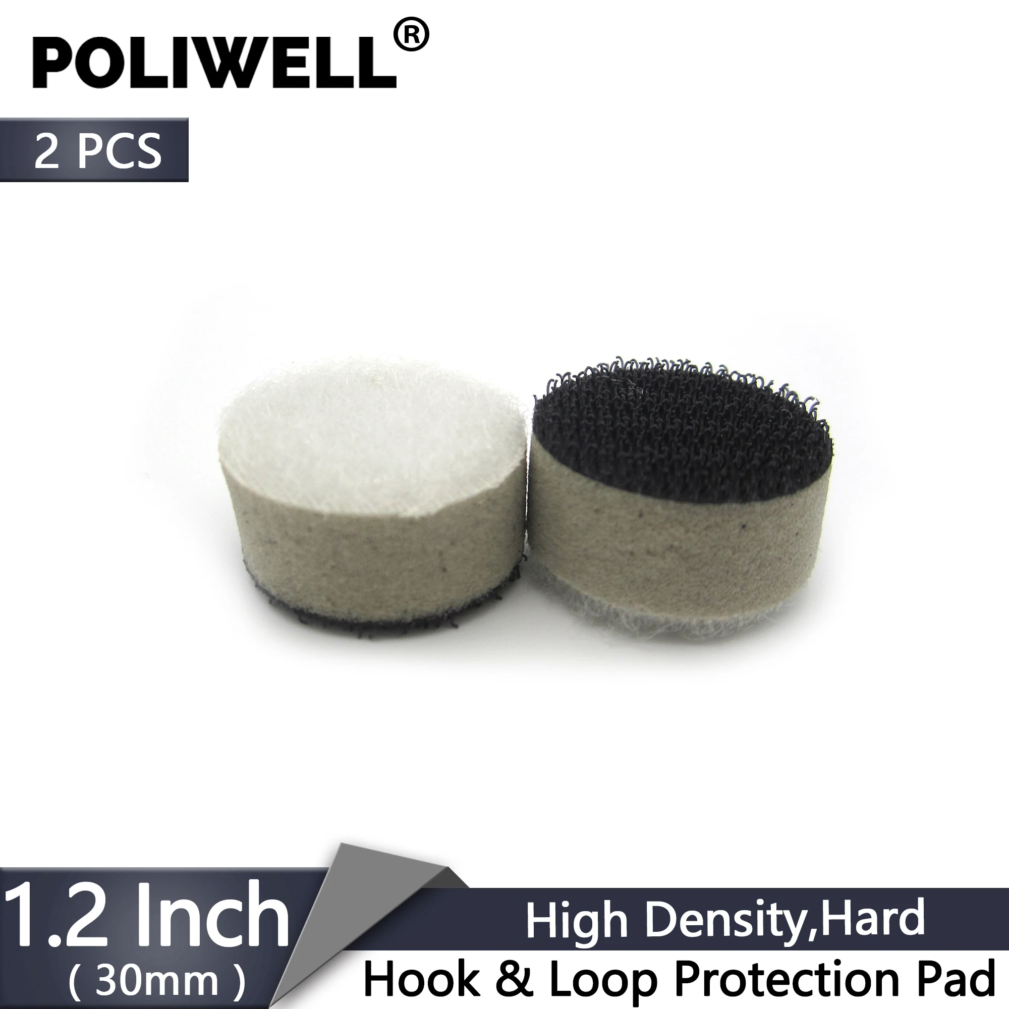 

2PCS 1.2 Inch 30mm Hard Sponge High Density Interface Pad for Hook&Loop Backing Pad Sanding Buffering Pads Surface Protection