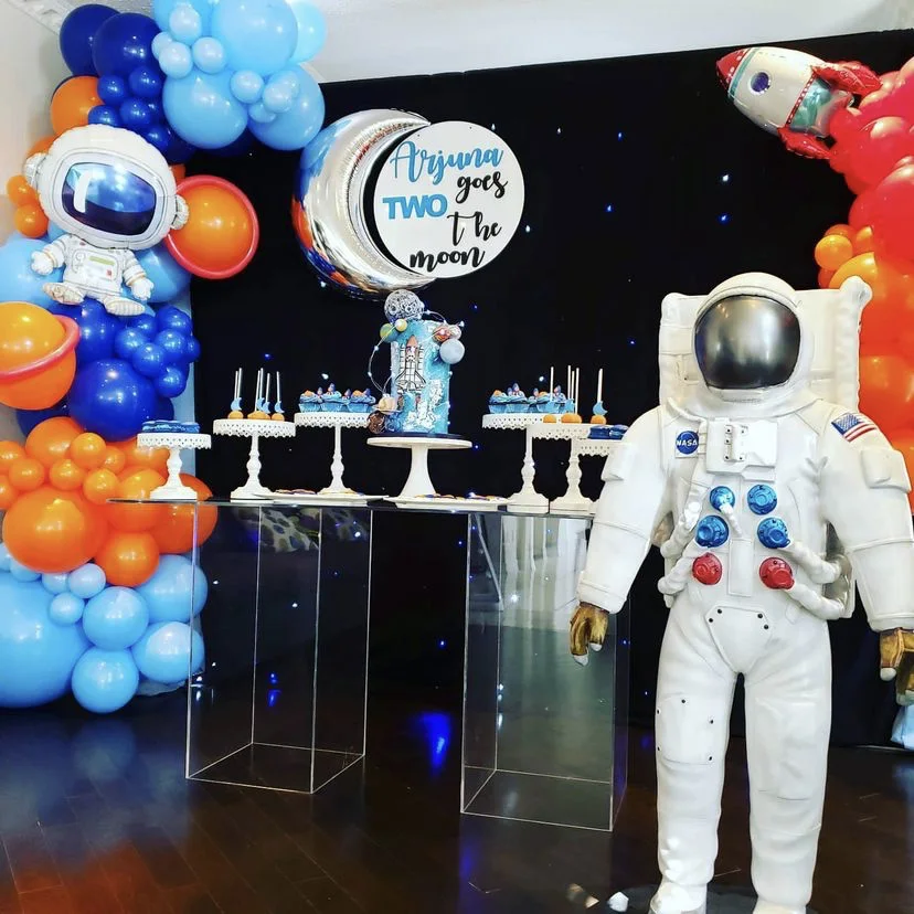 Ballon d\'astronaute de fête de l\'espace, ballons en aluminium de fusée, fête à thème de la galaxie, décor de fête d\'anniversaire pour garçon et