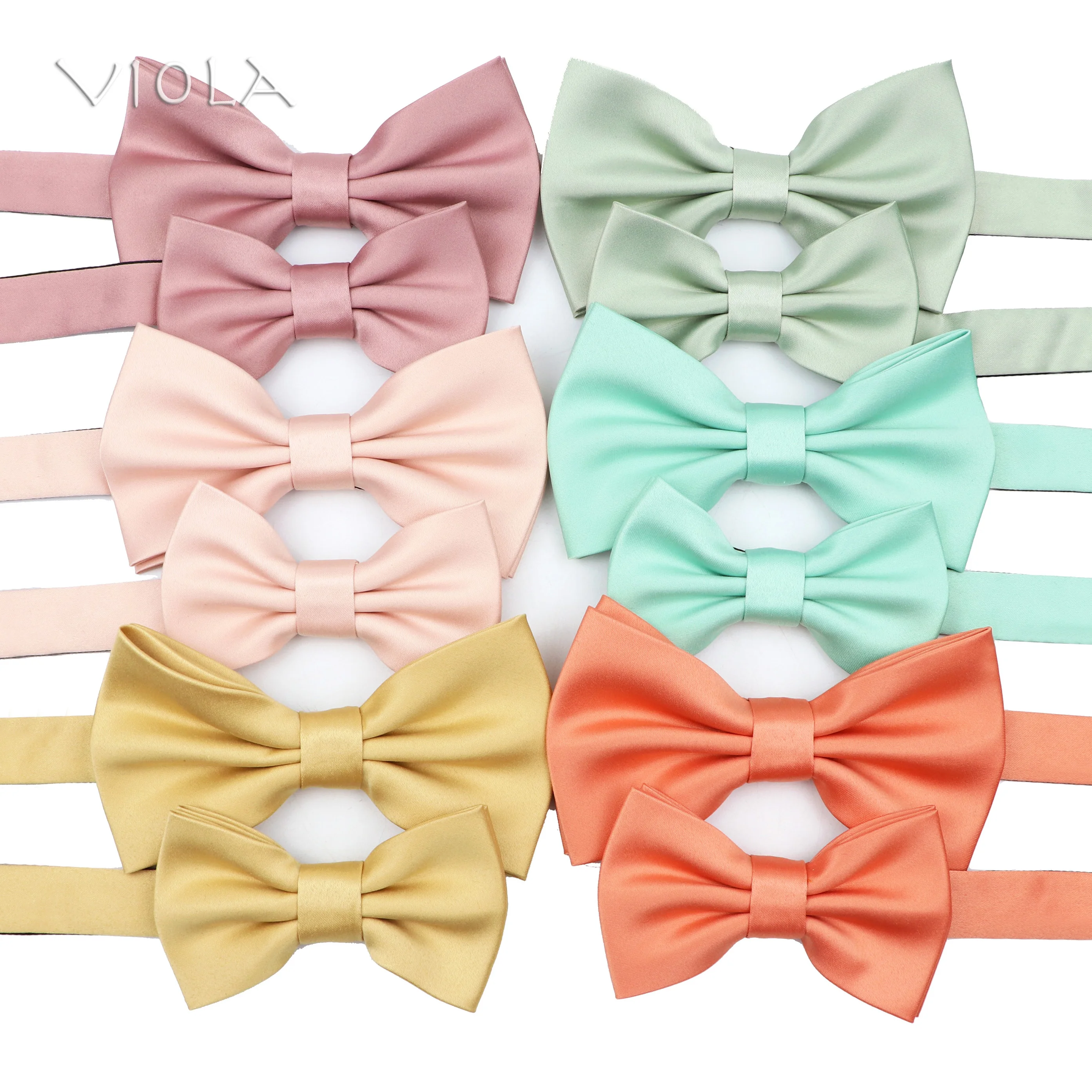 Đứng Đầu Hot Màu Hồng Xanh Xanh Dương Chắc Chắn Satin Cha Mẹ-Con Bowtie Bộ Nam Nữ Trẻ Em Bướm Đảng Cưới Nơ phối Phụ Kiện Tặng