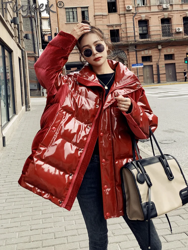 Fashion Women's Down Jacket Autumn Winter Coat Female 90% White Duck Down Jackets Korean Parkas 2021 Mujer Chaqueta 2640