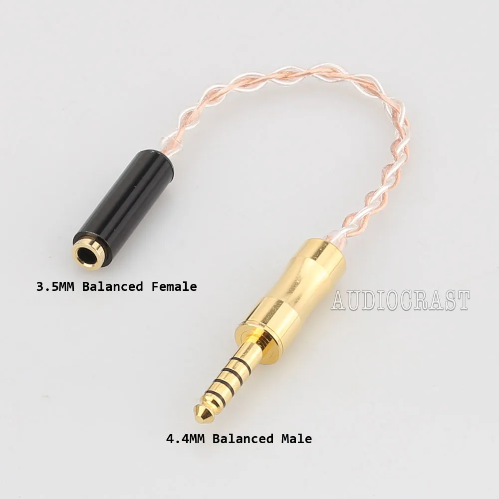 High Quality 3.5mm 3 Pole Headphone Plug to 2.5mm Balanced Female Aux Cable Hifi Audio Jack Cable