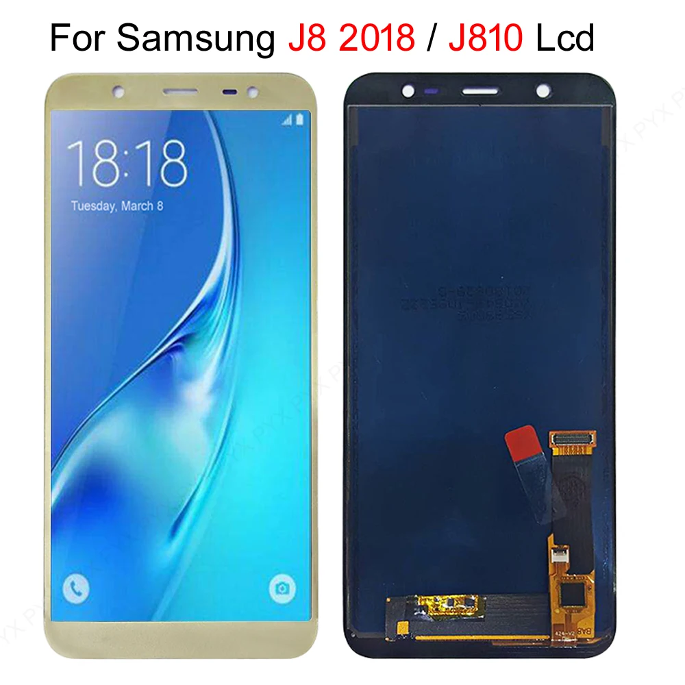 For Samsung Galaxy J8 2018 J810 Screen LCD Display + Touch Screen Screen Adjust Brightness Pancel SM-J810 J810M Replacement