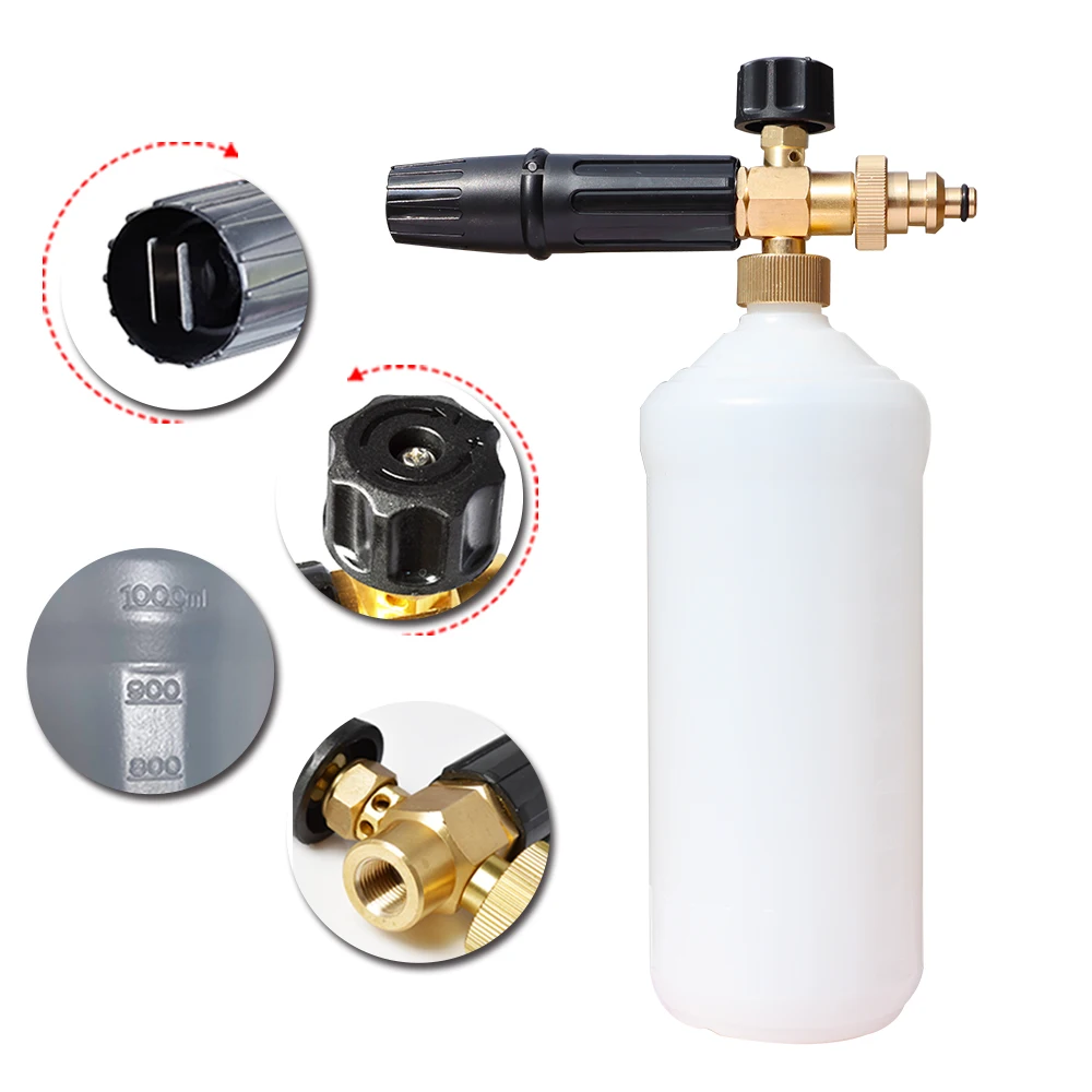 Pressure Washer Snow foam lance foam generator Car Foam Wash Sprayer Foam Gun Nozzle for Bosch AR Mac Allister Black Decker