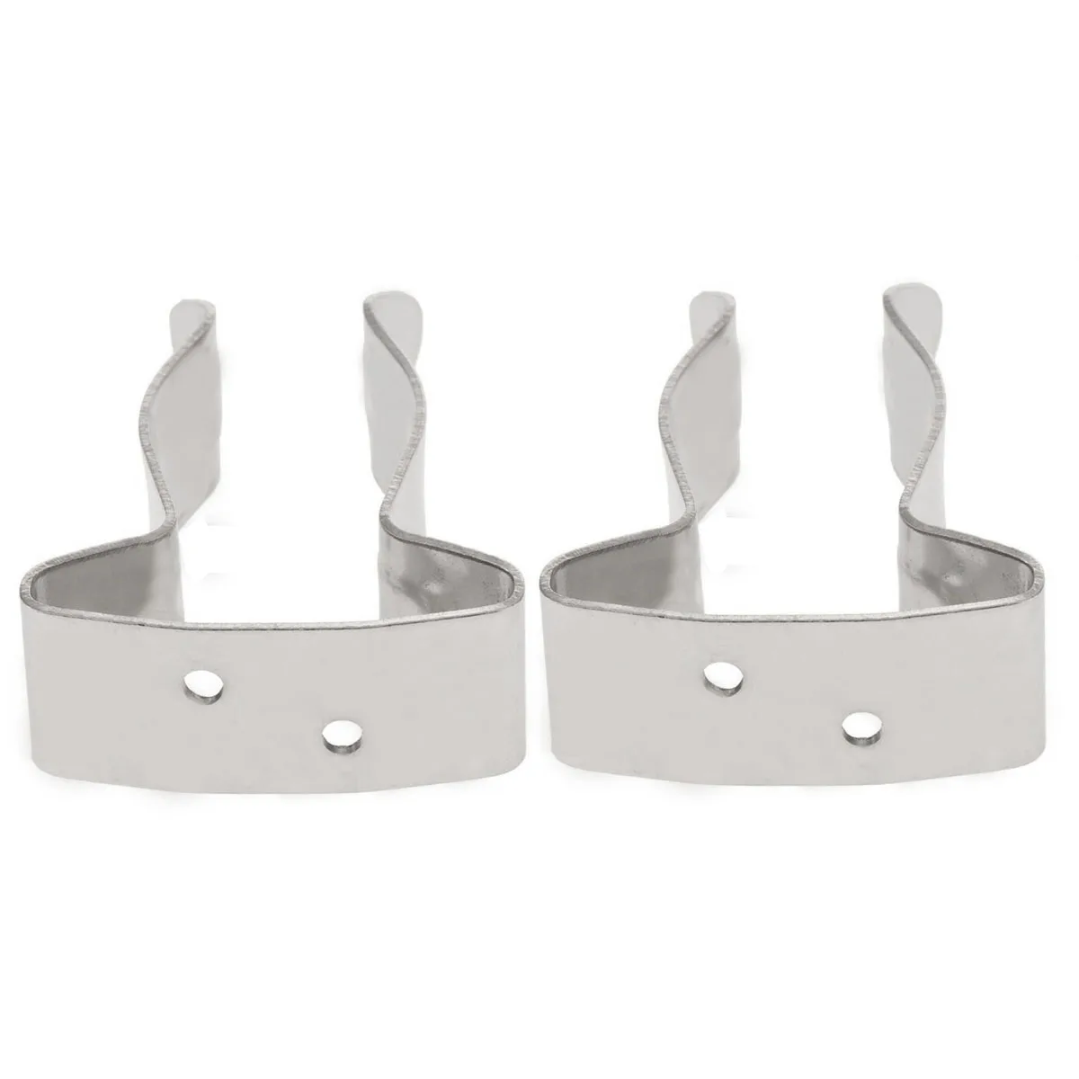 2PCS 304 Stainless Steel Boat Hook Shovel Holder Wall Mount Tube Holder Clips-paddle Spring Clamps Bracket Clip