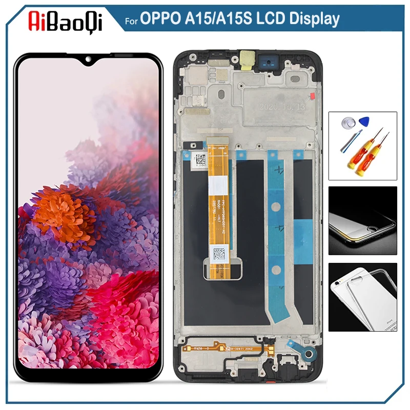 

Original For OPPO A15S CPH2179 LCD Display Screen Touch Digitizer Assembly For 6.52 inch OPPO A15 CPH2185 With Frame Replace