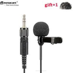 Relacart LM-P01 Microphone Lavalier Label Omni-directional Condensador Microfone Mic for iPhone Android DSLR Camera SONY Canon