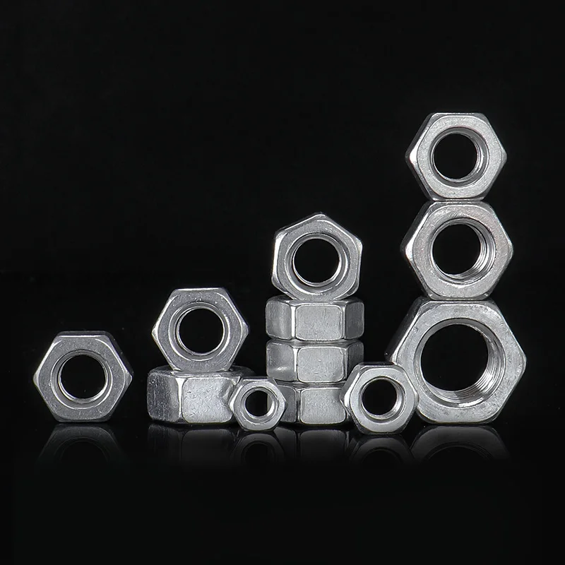 1-30pcs DIN934 Aluminum Alloy Outer Hexagonal Nut M3 M4 M5 M6 M8 M10 M12 M16 M20 M24 M1/4-20 M5/16-18Hex Nuts