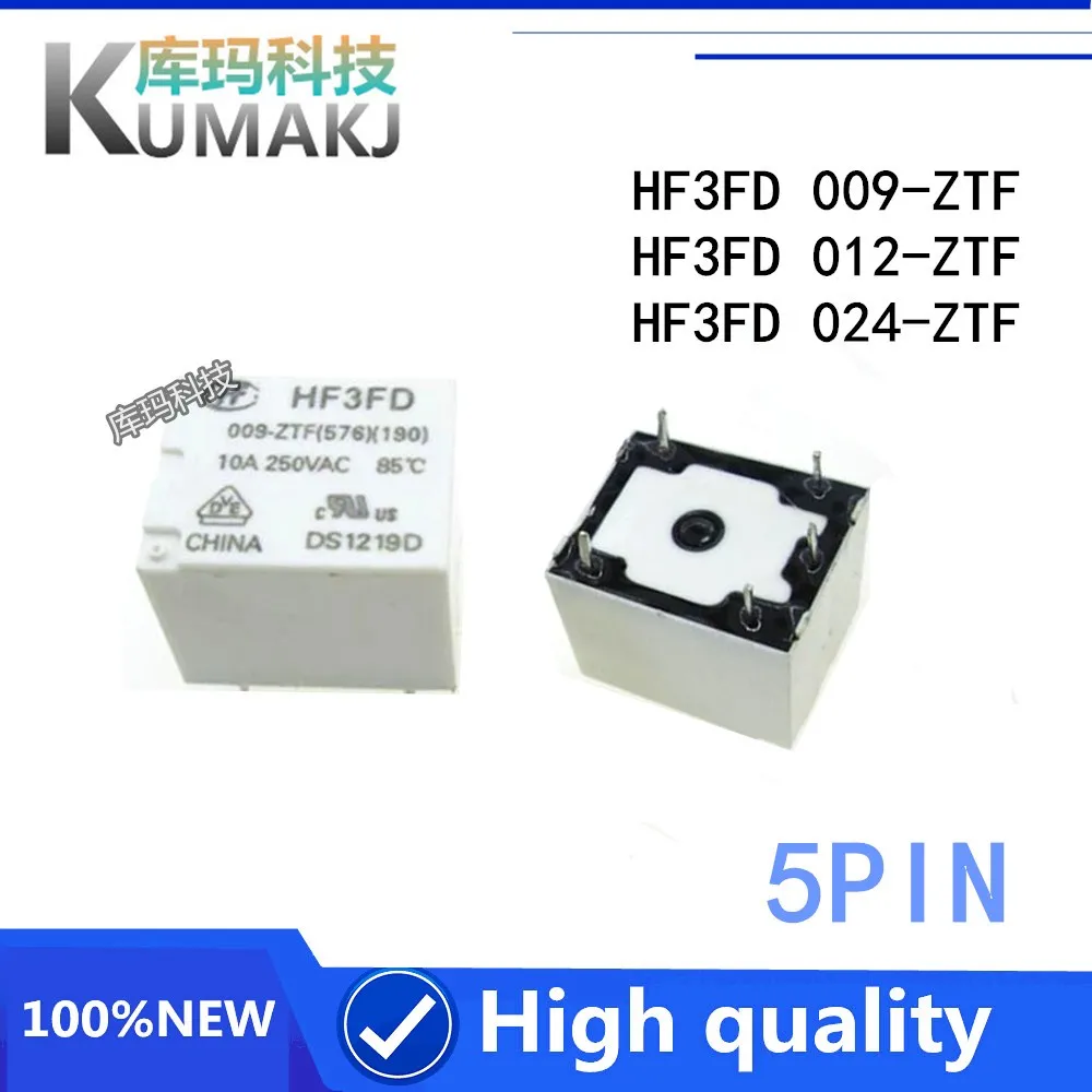 5PCS/LOT  NEW relay  HF3FA-012-ZTF  HF3FD-009-ZTF  HF3FD-024-ZTF HF3FA 012-ZTF   HF3FA 012 ZTF  9V 12V 24V 10A 250VAC  5PIN