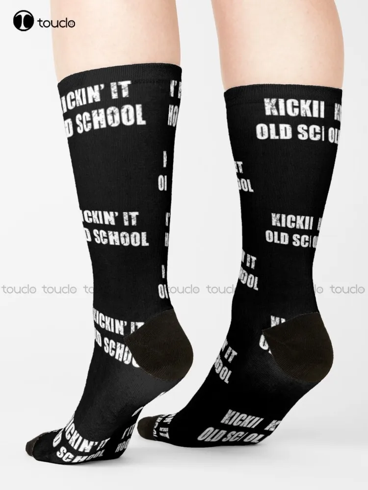 Kickin It Old School  Socks White Socks Women Christmas Gift Unisex Adult Teen Youth Socks Custom 360° Digital Print Women Men