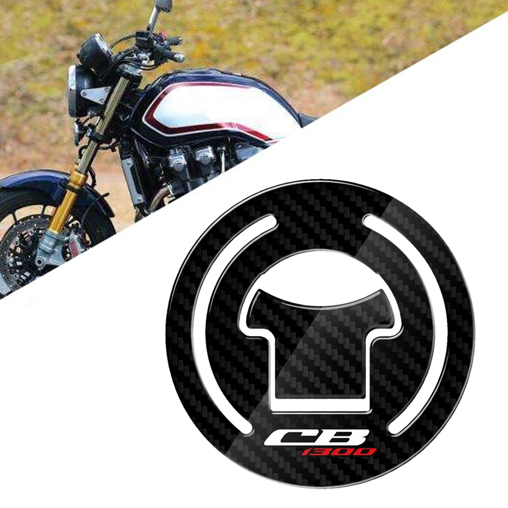 

CB 1300 X4 - Tank Cap Cover Motorcycle Sticker Fuel Cap Protector Decals Case For HONDA CB1300 X4 2006-2012 3D Carbon Look