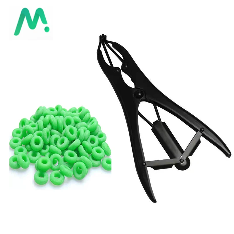 

1Pc Tail Castration Pliers Sheep Expansion Forceps Livestock Castration Tool And 100 pcs High Elastic Particulate Rubber Rings