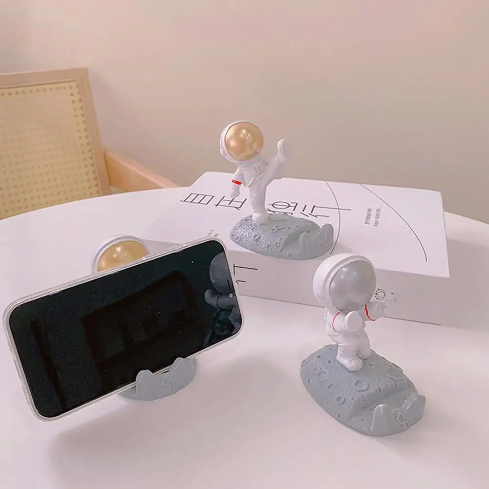 حامل هاتف المحمول رائد الفضاء نموذج الهاتف الذكي قاعدة حامل هاتف محمول حامل لطيف حامل تخزين الهاتف