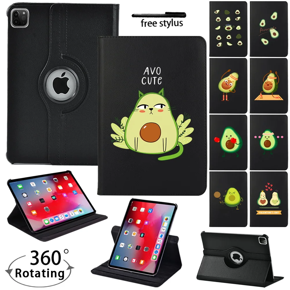 

For Apple IPad Pro 11" 2018 2020/Pro 9.7"/ Pro 10.5" 360 Rotating Case Cover Smart Tablet Case - Avocado Print Series Pattern