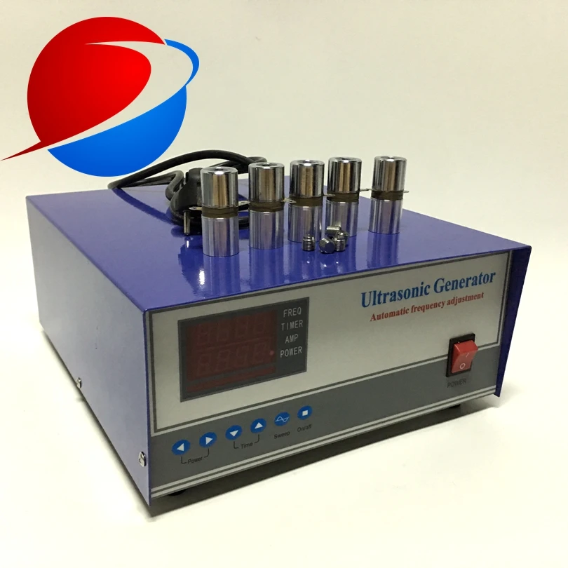 25KHK أو 28KHZ أو 40KHz تردد اختياري 200W بالموجات فوق الصوتية الأنظف امدادات الطاقة مع 4 قطعة 50W محول