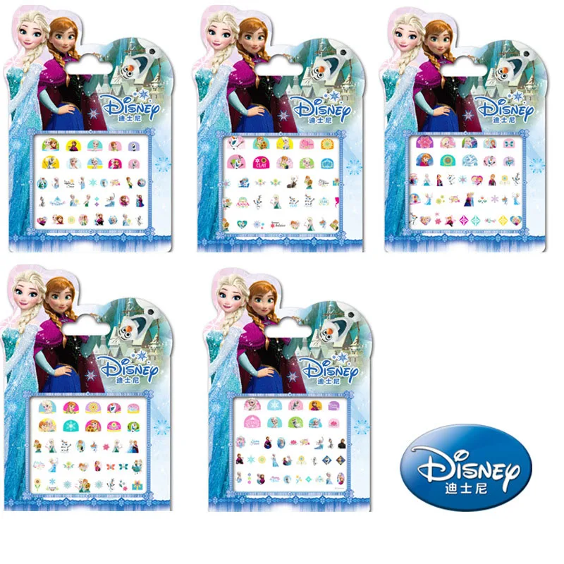 

5pc/set girls frozen Princess elsa Anna Makeup Nail Stickers Toys Disney snow White Sophia Mickey Minnie kids earrings Cartoon