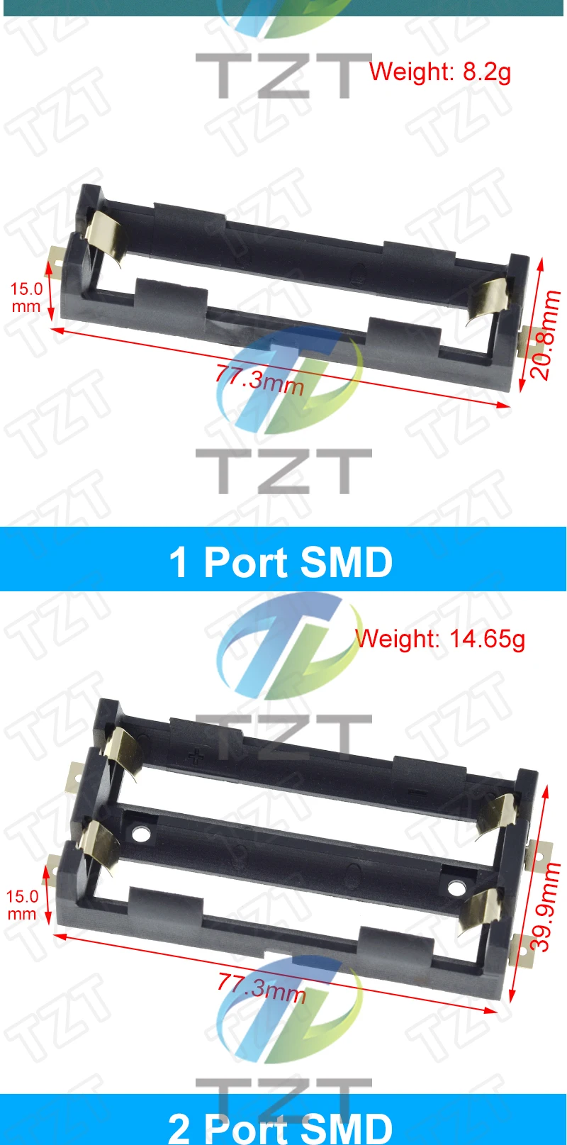 1/3PCS Kunststoff Standard Größe AA/18650 Batterie Halter Box Fall Schwarz Mit Draht Blei 3,7 V/1,5 V Clip – Detail 8