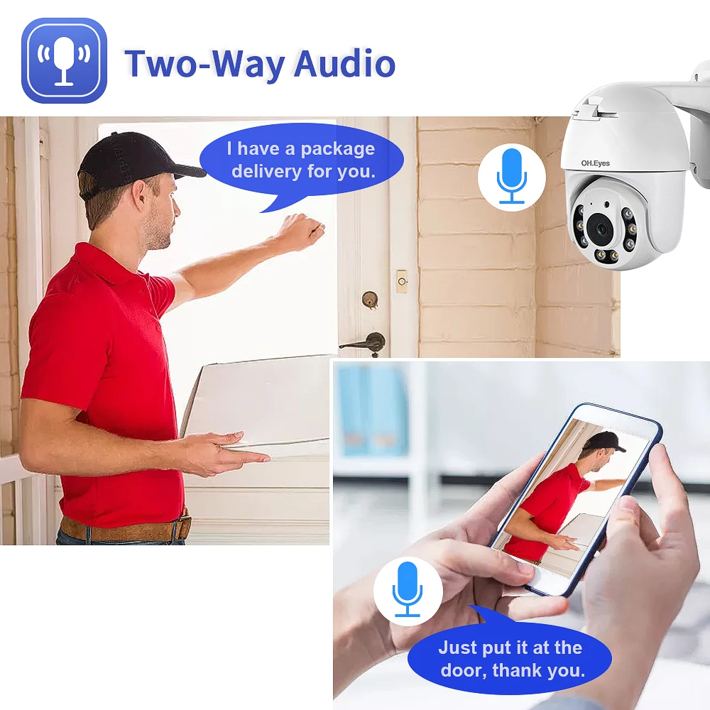 5MP POE PTZ IP Camera Outdoor Street Motion Detection Color Night Vision Two way Audio Video Surveillance Camera 2MP Home