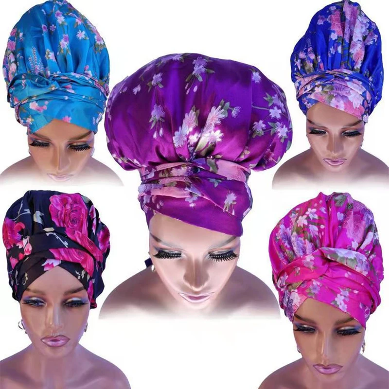 2 in 1 SILK SATIN LINED Bonnet head wrap, turban, African print, headtie, curly afro hair, head covering, protective styling