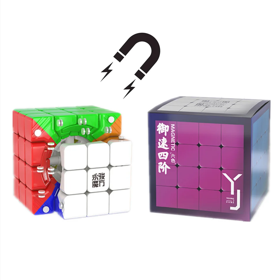 Yongjun YJ Yusu V2M 4x4x4 Magnetic cube 4x4x4 Puzzle Professional magic cube 4x4 Magnetic Speed Cube Educational Toys for kids