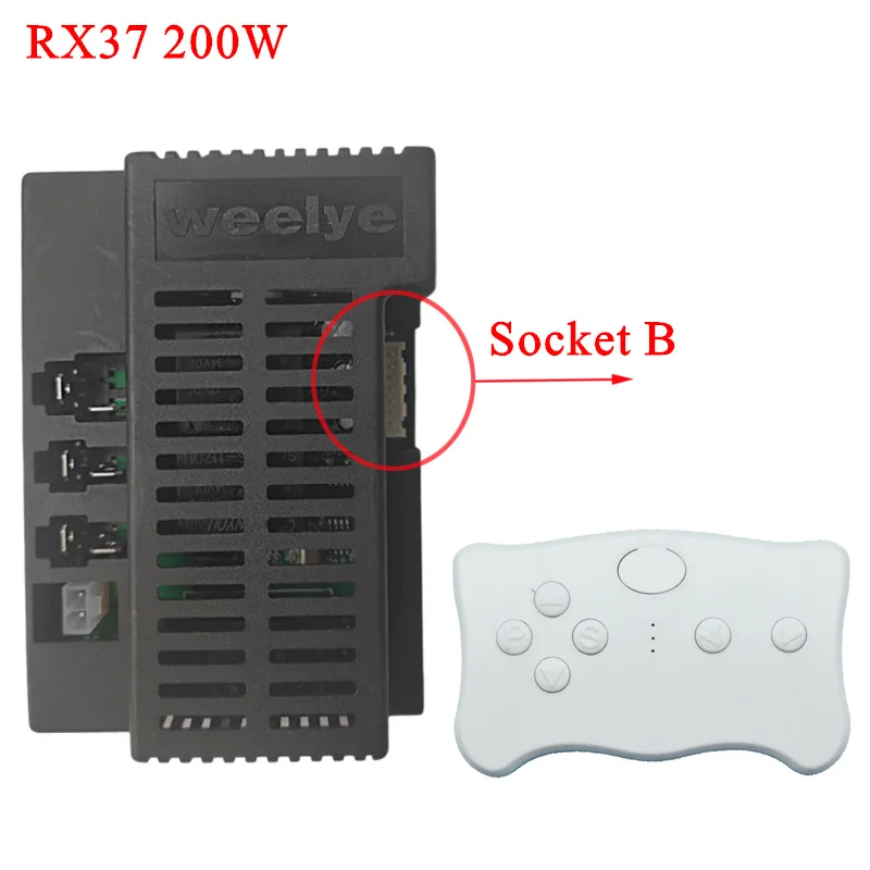 Weelye 어린이 전기 자동차 원격 제어 수신기, 200W 라이드 온 장난감, 고출력 모터 컨트롤러 마더보드, 12V RX37