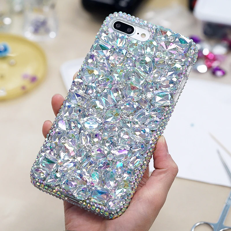 For Samsung Galaxy M51 M31S A12/32/42/52/72/22/82 5G A02S A02 Fashion Makeup Mirror Bowknot Flower Diamond Bling Capa Case Cover