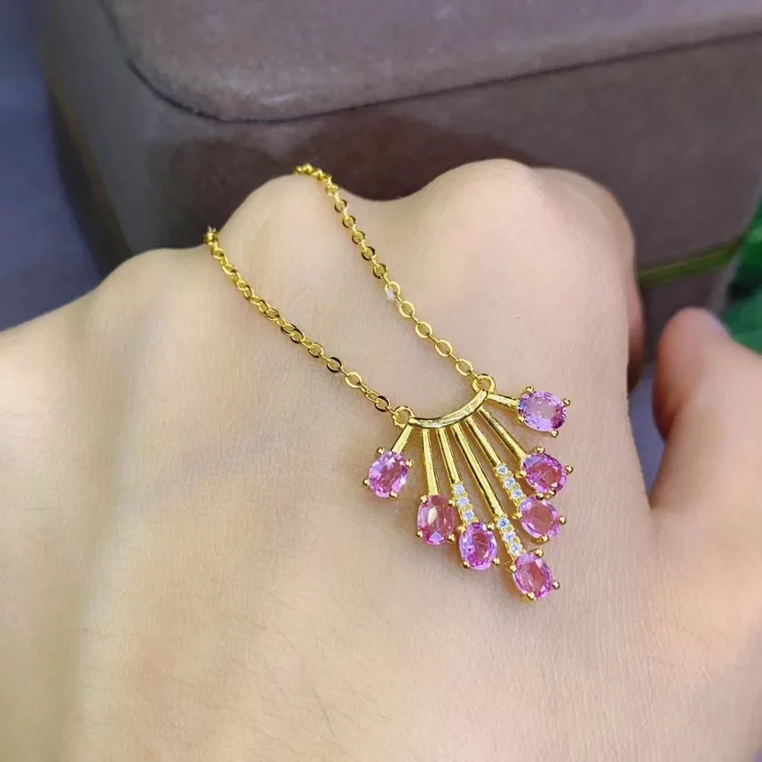 الخطوبة أفضل هدية قلادة الياقوت الطبيعي والحقيقي شحن مجاني 925 الفضة الاسترليني للرجال والنساء