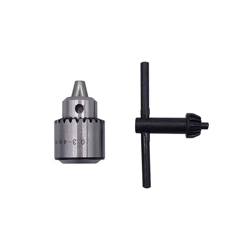 JT0 Taper Mounted Drill Chuck 0.3-4mm Mini Drill Chuck Micro and Chuck Key Lathe Accessories Adapter with Key