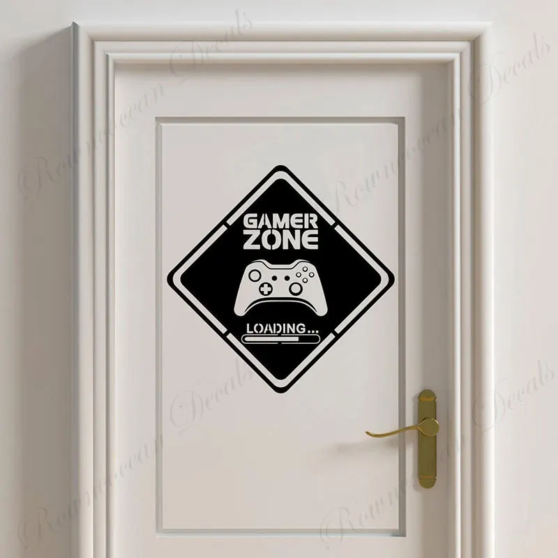 

Gamer Zone Game Loading Wall Sticker Vinyl Home Decor Kids Boys Teens Room Bedroom Decoration Door Game Controller Decals 4625