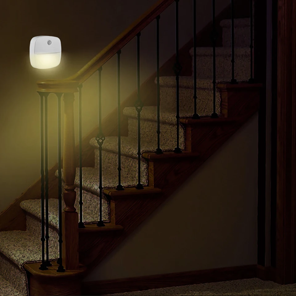 

Smart Motion Sensor Night Light Battery Operated LED Lamp for Bedside Kids Bedroom Hallway Pathway Toilet - Automatic Lighting