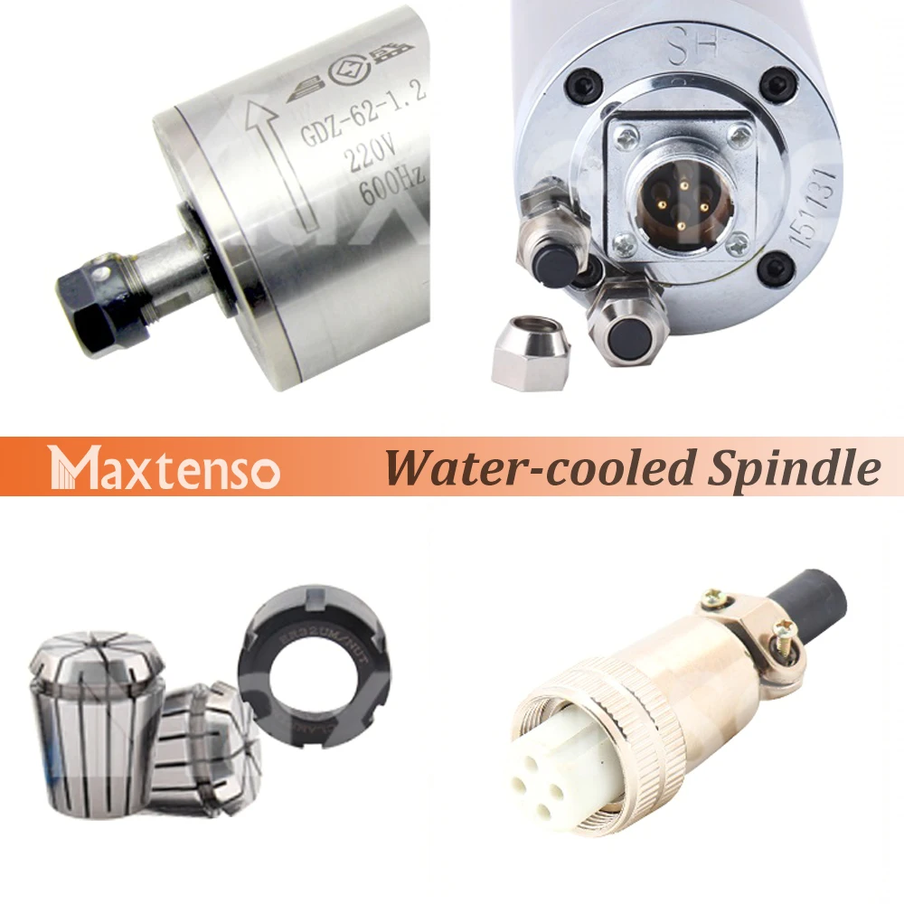 MAXTENSO 1,2 KW Wasser gekühlt Spindel motor Fräsen Spindel 24000RPM 36000RPM 60000RPM für Geistige Schneiden Gravur GDZ62 -1,2