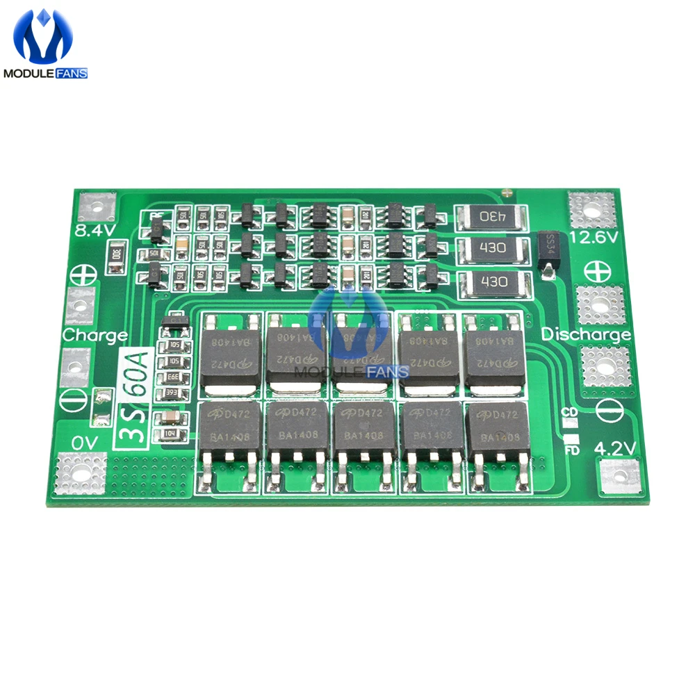 3/4/5S BMS Balancer 10/15/20/25/30/40/60/100A 12/24V Li-Ionen-Lithium-Batterie-Ladegerät-Schutzplatine 18650 BMS Equalizer Enhance – Detail 7