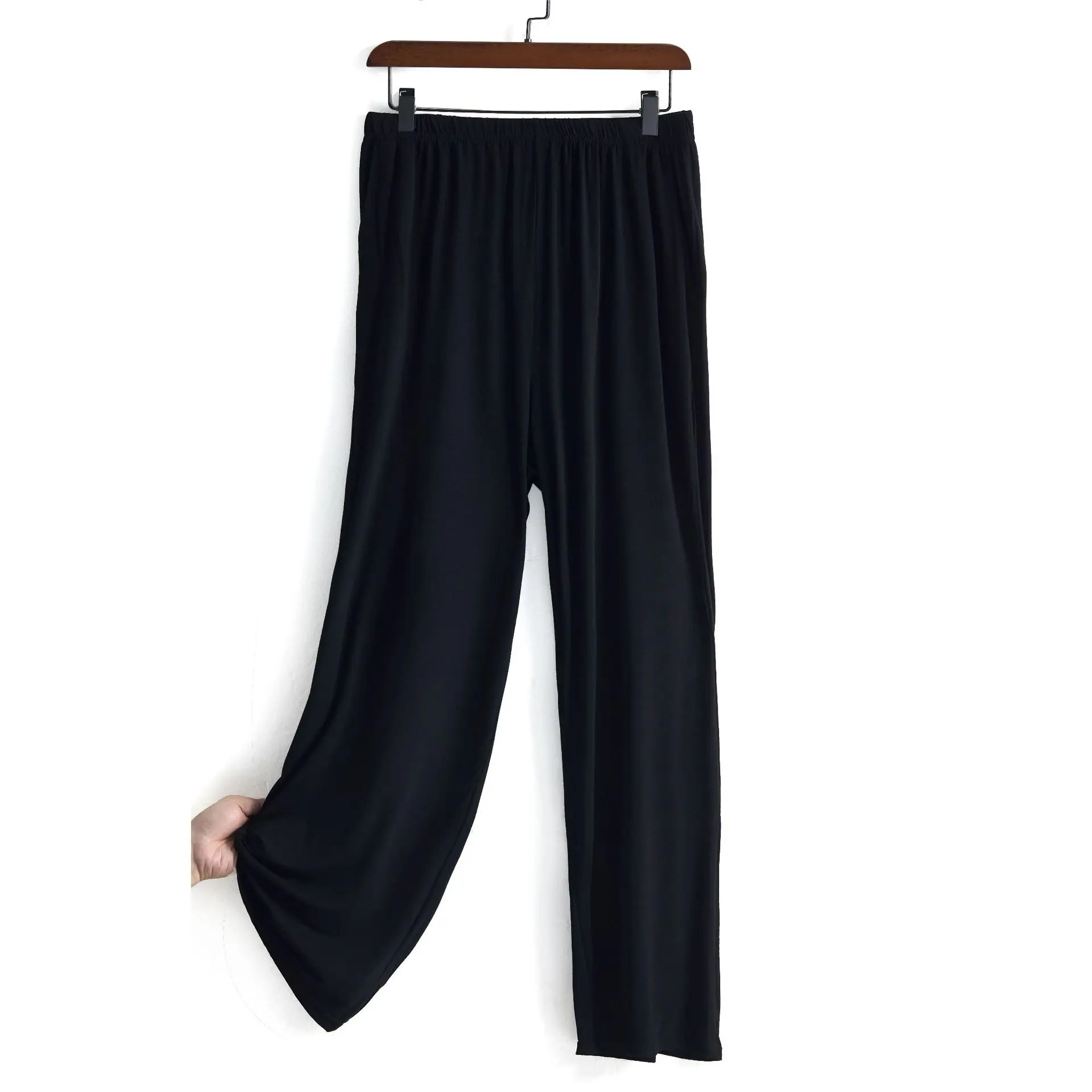 Plus Size 7XL 150KG Autumn Solid Color Sports Pants Wide Leg Pants High Elastic Ladies Loose Homewear Big Pants