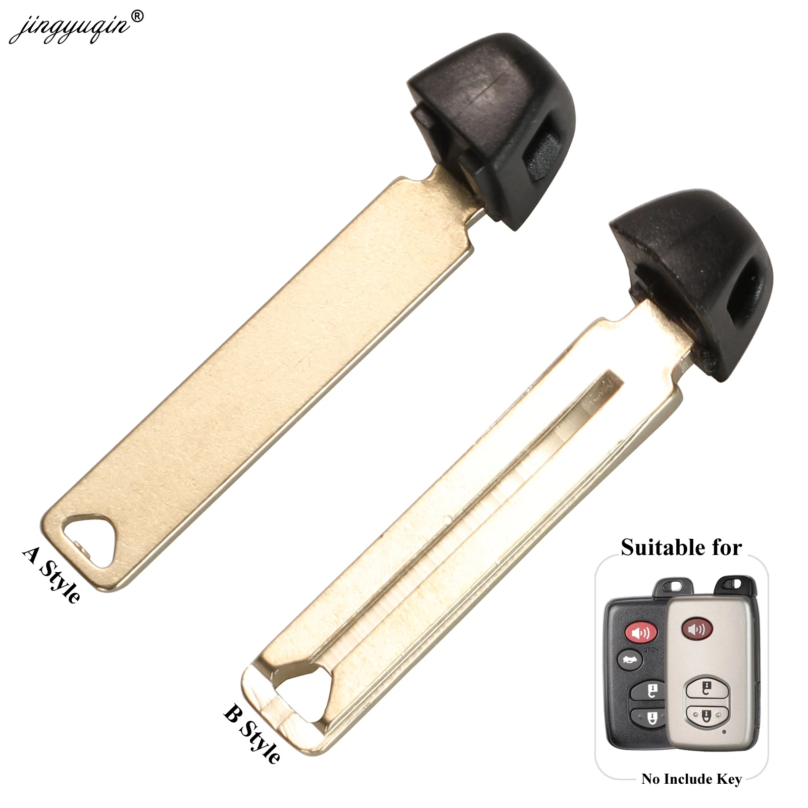 jingyuqin Emergency Smart Prox Remote Key Fob Uncut Blade Blank Insert Replacement For Toyota Camry Corolla Highlander Prius