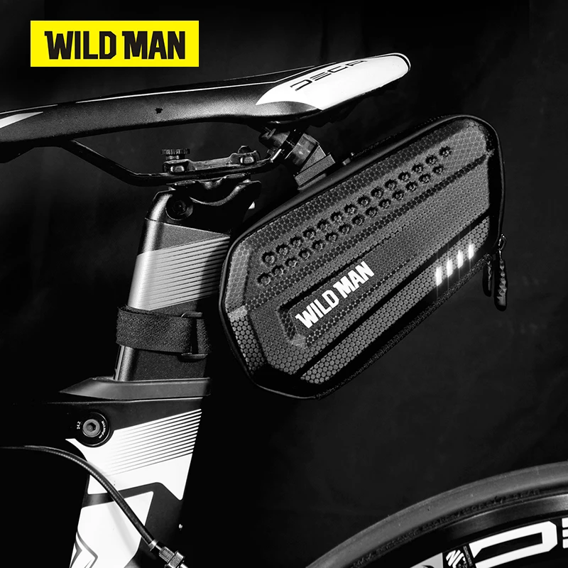 WILD MAN ES7 Bicycle Bag MTB Bag Tail Bag Waterproof Saddle Bag Seat Tail Pouch Cycling Package Road Mountain Bike