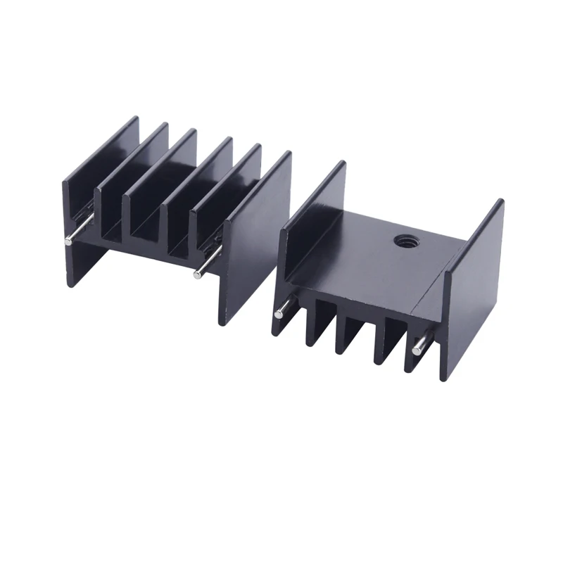 5 pcs Free Shipping Aluminium TO-220 Heatsink TO 220 Heat Sink Transistor Radiator TO220 Cooler Cooling 25*23*16MM With 2Pin