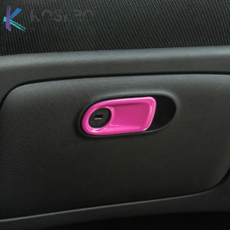Car Interior Glove Box Handle Cover Sticker Decoration Strip For Mercedes Smart 453 Fortwo Forfour Car Styling Accessories view 4