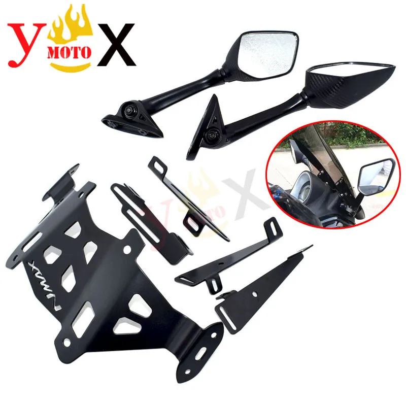 NMAX 155 Scooter Adjustable Windscreen windshield & Forward Rearview Mirror Bracket Holder Support Stand For Yamaha NMAX155 2020