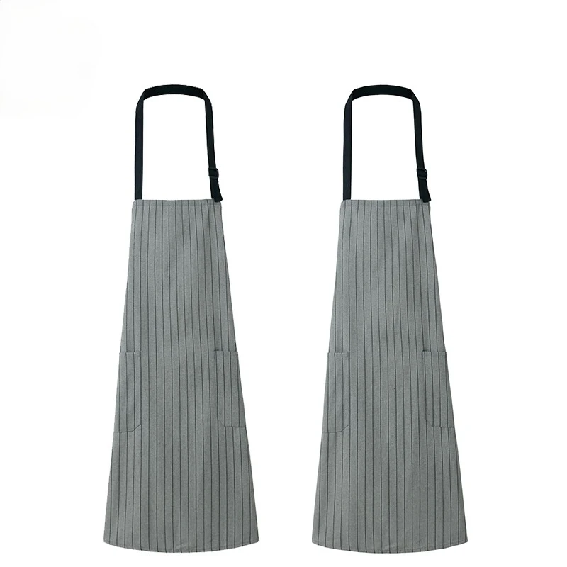 

Apron vertical stripe fashion simple sleeveless apron imitation oil restaurant coffee shop work clothes apron aprons for man