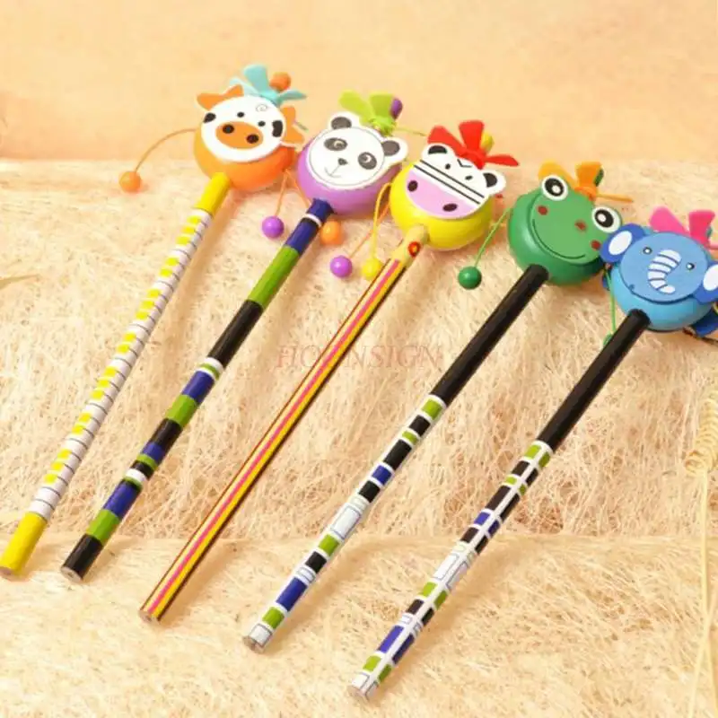 

1pcs Painted wooden rattle pencil multi-shaped student pencil HB graphite pen student creative stationery